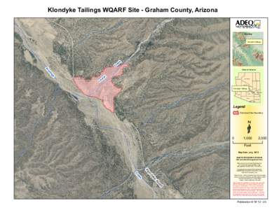Klondyke Tailings WQARF Site - Graham County, Arizona  Area Map Klondyke Tailings