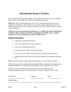 Microsoft Word - Subordination request checklist[removed]docx
