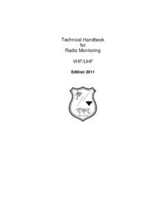 Technical Handbook for Radio Monitoring VHF/UHF Edition 2011