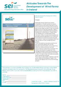 Attitudes Towards The Development of Wind Farms in Ireland Attitudes Towards The Development of Wind Farms in Ireland 48 pages