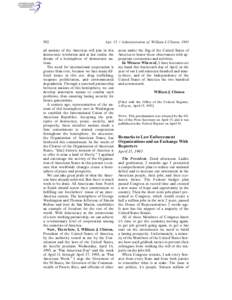 592  Apr[removed]Administration of William J. Clinton, 1993 all nations of the Americas will join in this democratic revolution and at last realize the