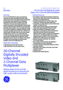 GE Security VT/VR72030-2DRDT-R3 IFS 20-Channel Digitally Encoded Video and 2-Channel Data Multiplexer