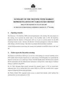 Investment / Stock market / Banking / T2S / Economy of the European Union / Payment systems / Euroclear / Auto-collateralisation / Securities / Financial economics / Finance