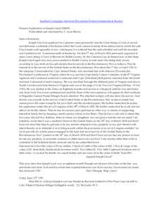 Southern Campaign American Revolution Pension Statements & Rosters Pension Application of Joseph Lloyd S36050 Transcribed and annotated by C. Leon Harris State of Kentucky Joseph Lloyd an applicant for a pension came per