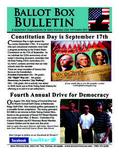Ballot Box  Bulletin A Monthly publication of Kids Voting USA September 2012