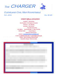 The  CHARGER Cleveland Civil War Roundtable Oct. ,2014