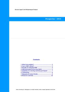 Decision Support with Morphological Analysis  Prospectus – [removed]Contents 1. What’s the problem? .................................................. 2