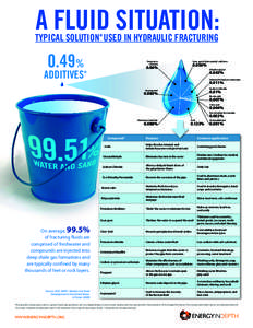 A FLUID SITUATION: * TYPICAL SOLUTION USED IN HYDRAULIC FRACTURING  0.49%