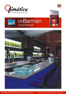 OfiBarman El programa especializado para Bares y Restaurantes Especialistas en software para Turismo, Hostelería, Comercio y Transporte