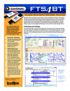 ComProbe® Protocol analysis System FTS4BT  TM