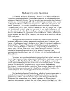 Microsoft Word[removed]Radford University Resolution