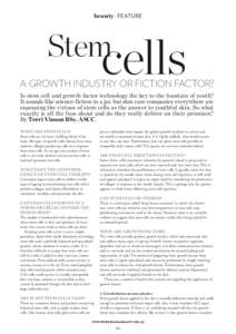 beauty Feature  cells Stem