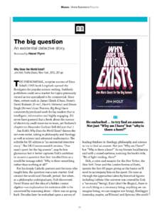Muses / Anne Summers Reports  The big question An existential detective story. Reviewed by Hazel Flynn