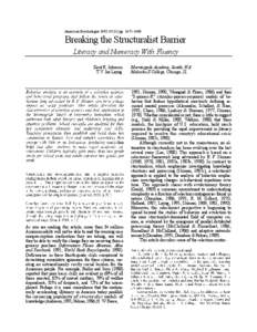 Language education / Behaviorism / Learning / Skill / Precision teaching / Fluency / Direct Instruction / Learning disability / Discovery learning / Education / Educational psychology / Special education