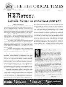 A Word About this Essay During the spring term at Denison University of Granville is bicentennial year. Tony Lisska conducted a seminar in the First Year Studies Program on the history of Granville. Twenty first year stu