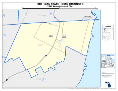 MICHIGAN STATE HOUSE DISTRICTApportionment Plan