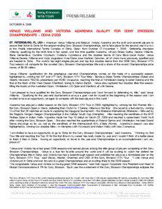 PRESS RELEASE OCTOBER 9, 2009