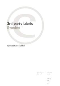 3rd party labels Sweden Updated 29 JanuaryNiels Juels Gade 9-11, 3rd