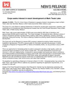 Geography of Missouri / Business / Economy / Procurement / Mark Twain / Request for proposal / Resort