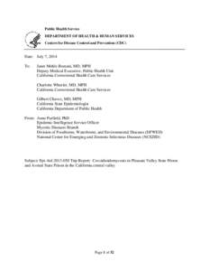 Biological weapons / Coccidioidomycosis / California / Coccidioides / Biology / Avenal State Prison / Prison / California Department of Corrections and Rehabilitation / Eurotiomycetes / Central Valley / Prisons in California