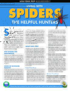 Less-Toxic Pest Management  living with Spiders the helpful hunters