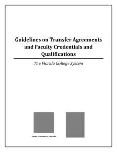 Guidelines on Block Transfer and Faculty Credentials and Qualifications