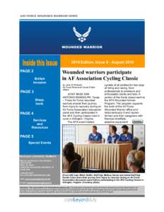 AIR FORCE WOUNDED WARRIOR NEWS[removed]Edition, Issue 8 - August 2014 PAGE 2 British invasion