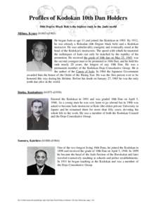 Microsoft Word - Profiles of Kodokan 10th Dan Holders.doc