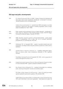 Handout 14–1  Topic 14: Strategic Environmental Assessment SEA and legal policy developments