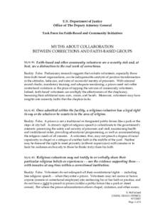 Recidivism / Prison / InnerChange Freedom Initiative / Federal Bureau of Prisons / Faith-based / Prison education / WriteAPrisoner.com / Penology / Crime / Law enforcement