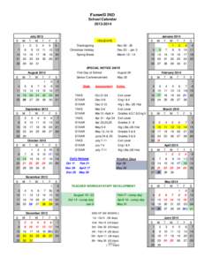 Farwell ISD School Calendar[removed]