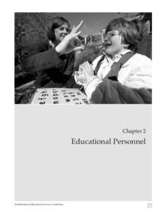 Chapter 2 Educational Personnel  Deafblindness Educational Service Guidelines