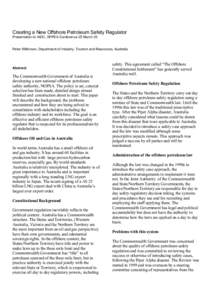 Regulatory agency / Public administration / Politics of Australia / Economy of the Republic of Ireland / National Offshore Petroleum Safety and Environmental Management Authority / Western Australian gas crisis / Energy in Australia / Government / National Offshore Petroleum Safety Authority