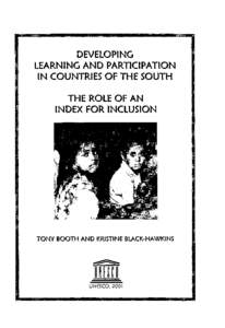 Developing learning and participation in countries of the South: the role of an index for inclusion; 2001