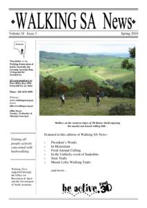 Volume 18 Issue 3  Spring 2010 Newsletter of the Walking Federation of