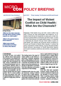 The Impact of Violent Conflict on Child Health: What are the Channels?