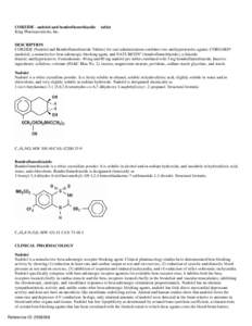 CORZIDE - nadolol and bendroflumethiazide King Pharmaceuticals, Inc. tablet  DESCRIPTION