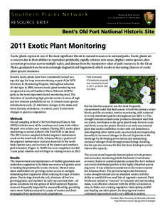 Southern Plains Network RESOURCE BRIEF National Park Service U.S. Department of the Interior Inventory & Monitoring Program