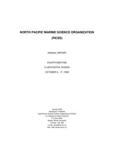 Global Ocean Ecosystem Dynamics / Biology / Fisheries management / Primorsky Krai / Fish / North Pacific Marine Science Organization / Fishing / Oceanography