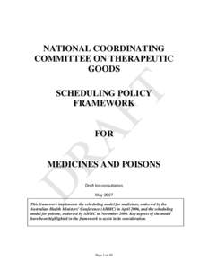 FT  NATIONAL COORDINATING COMMITTEE ON THERAPEUTIC GOODS