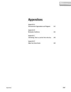 Appendices  Appendices Appendix A Environmental Organizations and Programs