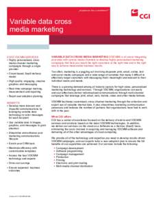 Marketing communications / Direct marketing / Mobile marketing / Marketing / Cross-media marketing / Personalization