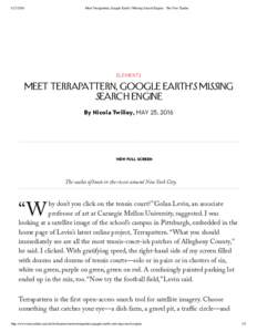 Meet Terrapattern, Google Earth’s Missing Search Engine - The New Yorker ELEMENTS