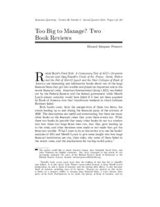 Too Big to Manage? Two Book Reviews