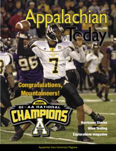 Appalachian Today Spring 2006 Congratulations, Mountaineers!
