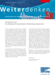 Landesbüro Mecklenburg-Vorpommern Schwerin, Februar 2015 |	 Heft Nr. 3 Schwerin, Februar 2015 | Heft Nr. 3