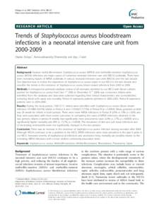 Increasing Morbidity and Mortality Related to Staphylococcus aureus Sepsis in the Neonatal Intensive Care Unit over a 10 year period