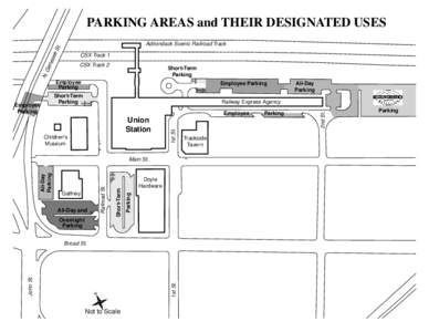 PARKING AREAS and THEIR DESIGNATED USES ee St.  Adirondack Scenic Railroad Track