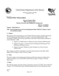 United States Department of the Interior BUREAU OF INDIAN AFFAIRS Washington, D.C[removed]IN REPLY REFER TO: