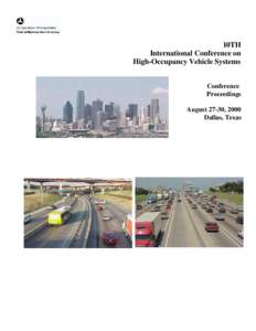 10TH International Conference on High-Occupancy Vehicle Systems Conference Proceedings August 27-30, 2000